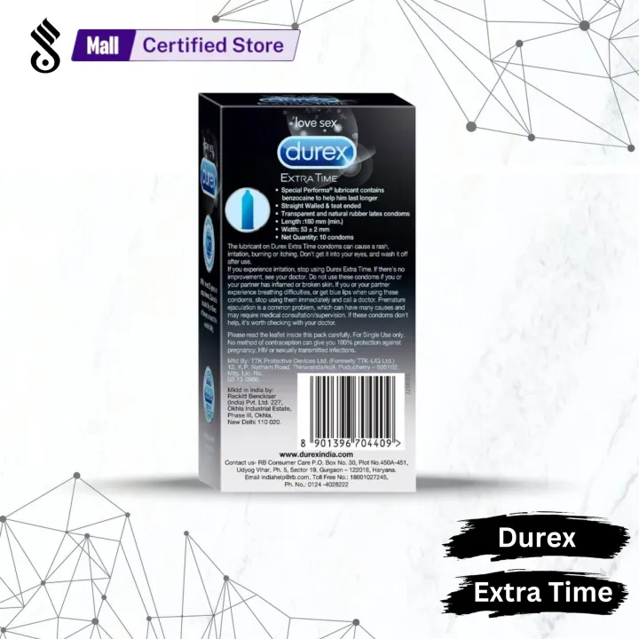 Durex%20Extra%20Time%20Condom%20For%20Longer%20Lasting%20Pleasure%20-%20Large%20Single%20Pack%2010pcs%20Condoms%20-%20Image%202