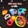 Five Pcs MIMI BELL ERES For New Born Baby Rattle & Teether. 