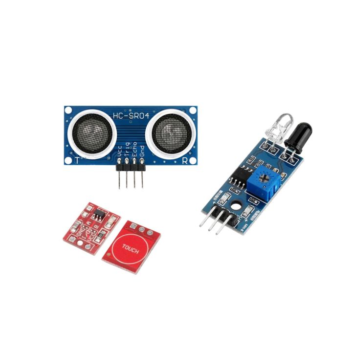 Ultrasonic + IR + Touch sensor Module Combo Pack