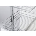WellMax KDSPTJ012D Stainless Steel Heighten pull-out basket with soft-closing Tall unit basket. 