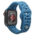 English Letters Silicone Watch Band For Apple Watch Series 8&7 41mm / SE 2&6&SE&5&4 40mm / 3&2&1 38mm. 