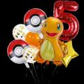 9pcs Pokemon Pikachu Balloon Party Decoration Supplies Charmander Squirtle Bulbasaur Party Aluminum Film Balloon Gift Figure Toy. 
