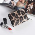 2023 New Fashion Women Wallet Small Cute Short Pu Leather Girl Wallets Zipper Purses Leopard Animal Print Card Holder Zip Around.