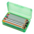 Transparent Pencil Case Plastic Pencil Box Crayon Pen Storage Box Marker Pen Case Stackable Office Supplies Box Pencil Case.