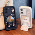 Case for VIVO Y36 Y27 4G y27s Y36 Y27 Y28 5g 2023 phone casing back cover Softcase Silicone shockproof Cover new design aesthetic cute cat with makeup mirror holder for girls JTMMZJ9.