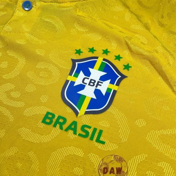 Brazil Home Jersey - Player Edition Jersey - Brazilian Football Confederation - Home/Away Kit - Special Fans Version Jersey Club Jersey 2024?25 - Thai Fabrics - Short Sleeve - New Football Jersey - Copa America Jersey 2024 Design - Premium