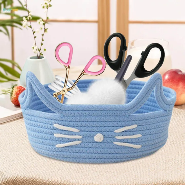 Cartoon%20Cat%20Cotton%20Rope%20Basket%20Ornament%20Home%20Decor%20Kitten%20Shape%20Storage%20Basket%20for%20Hotel%20Dressing%20-%20Image%204