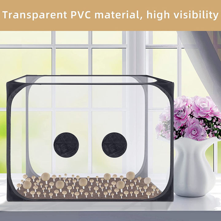 GC 35.8x23.2x22.8inch Still Air Box Pop Up Mushroom Grow Tent Kit Portable Mycology Fume Hood Propagation Stations