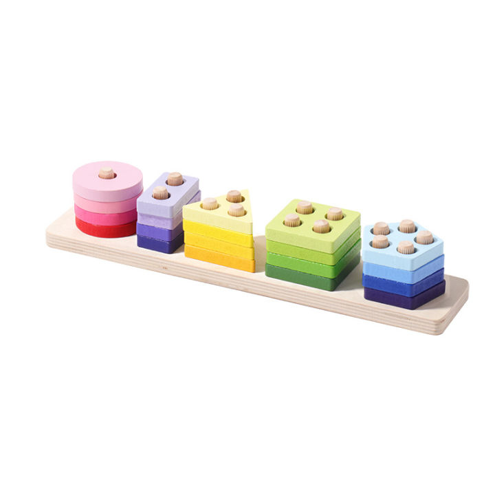 Wooden%20geometric%20building%20blocks%20for%20early%20childhood%20education.%20Shape%20matching,%20color%20recognition%20classification,%20and%20assembly%20five%20sets%20of%20pillar%20toys%20-%20Image%202