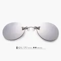 【VisioN Shop】SilverClipUVLAIK Mini Clip Nose Men UV400 Round Sun Glasses Hacker Empire Matrix Morpheus Rimless Sunglasses. 