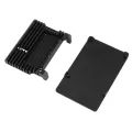 2X for Raspberry Pi 4 Aluminum Case with Dual Cooling Fan Metal Shell Black Enclosure for Raspberry Pi 4 Model B. 