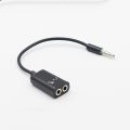 3.5mm 1 to 2 Earphone Microphone Adapter Cable Converter Cable for Earphone Headphone Audio Cable.
