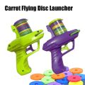 EVA Carrot Flying Disc Launcher Novelty Mini Classic Toys Flying Disc Toy Interactive Toys Plastic Outdoor. 