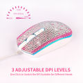 Diamond Wired Gaming Mouse 1600 DPI Colorful Backlight Optical USB Computer Mouse Gamer Mice Women Girl Pink Mice for PC Laptop. 
