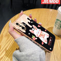 JIUMOO For Xiaomi MI Poco F4 GT POCO F3 GT Redmi K40 Gaming K50 Gaming Case Cartoon Strawberry Rabbit Luxury Plating Phone Cases New Square Edge Pattern Silicone Soft Case Camera Lens Shockproof Protection Cover. 