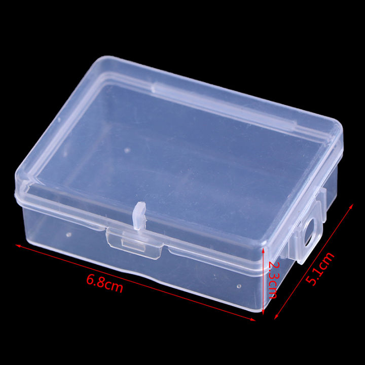 2pcs Transparent Chapter Box Hanging Box Mini Key Photo Boxes Home Storage Box
