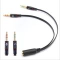 Headset Splitter Cable for PC 3.5mm Jack Headphones Adapter Convertors for PC 3.5mm Female with Headphone/Microphone Transform to 2 Dual 3.5mm Male for Computer Y Splitter Audio. 