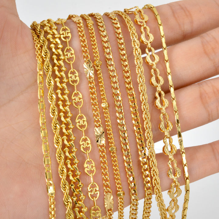 Popular%20various%20styles%20of%2018K%20gold%20plated%20jewelry%20minimalist%20hip%20hop%20Cuban%20Figaro%20chain%20twisted%20simple%20flat%20chain%20necklaces%20-%20Image%207