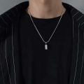 Stainless Steel Chain Necklace for men kwentas for men Friends Gift Cool Women Couple Necklace Snake Bone Chain Silver Color Bricks Sweater Chain Korean Style Necklace Geometric Necklace Men Necklace Clavicle Chain. 