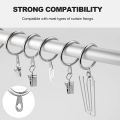 24 Pack Metal Curtain Rings, 30mm Internal Diameter Eyelets for Curtain Poles, Rods and Drapery, Silver. 