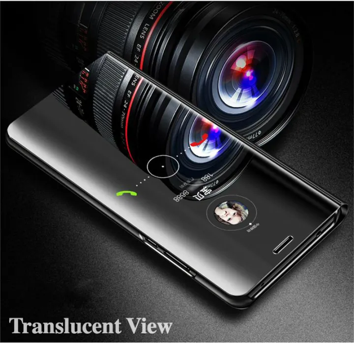 Phone%20Flip%20case%20Galaxy%20A02%20Luxury%20Plating%20Smart%20Clear%20View%20Makeup%20Mirror%20Transparent%20Cosmetic%20mirror%20case%20for%20Samsung%20A02%20Flip%20Back%20cover%20Stand%20Holder%20cases%20-%20Image%208