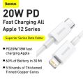 Baseus 20W PD USB Type-C Fast Charging Cable for iPhone 12/13 Pro/Xs Max.