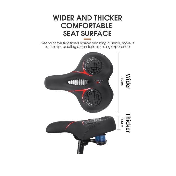 WEST%20BIKING%20Hollow%20Breathable%20Bicycle%20Saddle%20,Red%20-%20Image%209