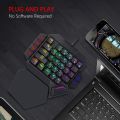 Mini One-Handed Mechanical Gaming Keyboard K50 RGB Backlit Portable Mini Gaming Keypad Game Controller for PC PS4 Xbox Gamer. 