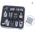 【Versatile】 11pcs/set Sewing Machine Accessories Presser Foot Spare Kit Hem Snap On Feet. 