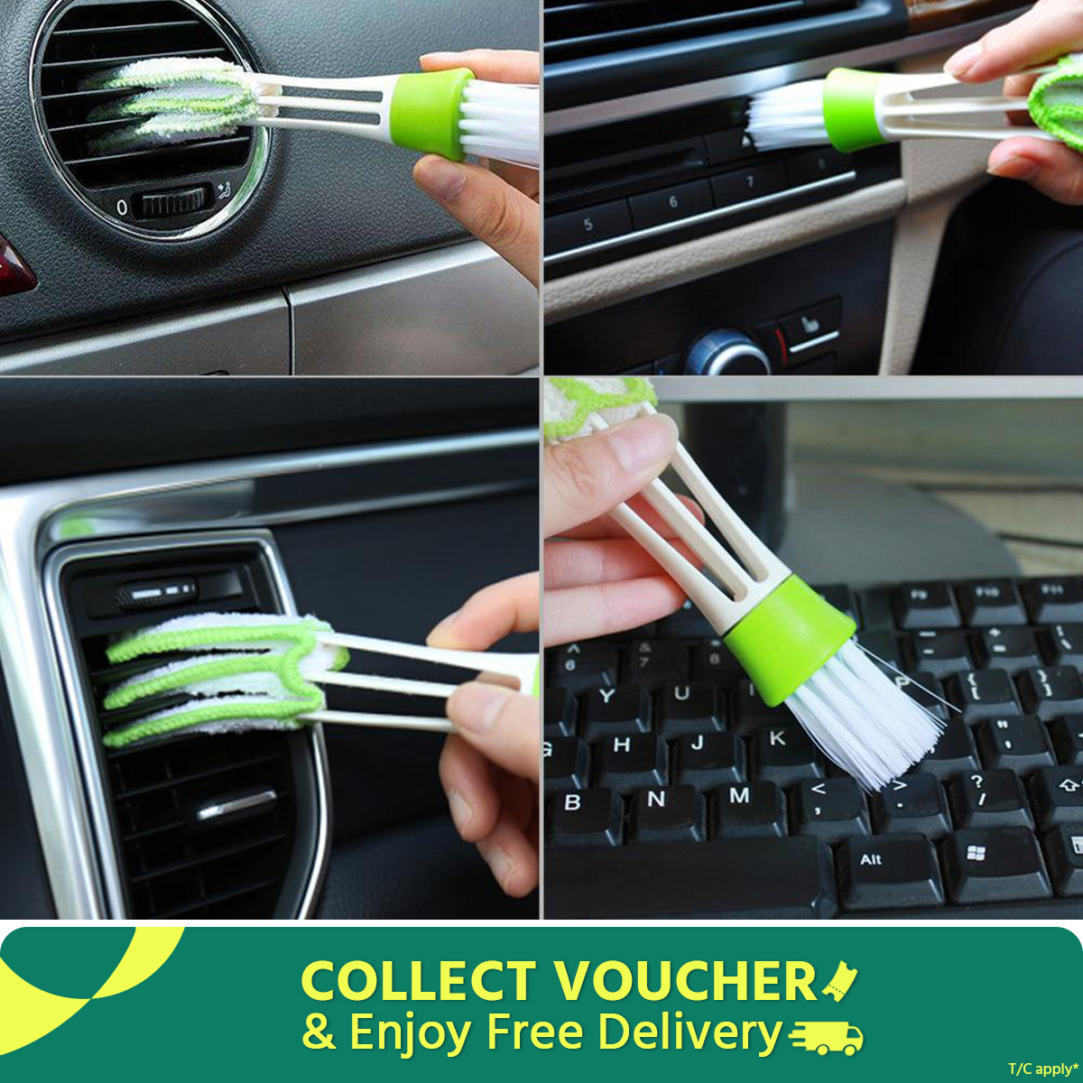 Car Air Conditioner AC Dust Collector Cleaner Brush Computer Duster Cleaning