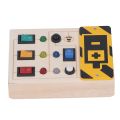LED Light Switch Toy, Portable Color Recognition Light Up Sensory Board Small Educational Noiseless for Travel.