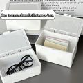 Ins Style White Flip Storage Box Anti-dust Storage Desktop Stationery Organizer Box Multifunctional Small Object Sorting Storage Boxes. 