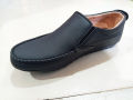 Black Artificial Leather Casual Loafers for Men. 