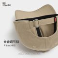 American-Style Brushed Gray Embroidered Baseball Cap Female Sun-Proof Soft Top Polar Bear Peaked Cap Men's Small Face.