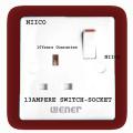 Wener 13 Ampere Switch-Socket-(10 Years Repless Warranty).