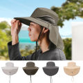 1Pc Outdoor Summer Sun Hats UV Protection Hunting Fisherman Hat Quick Drying Neck Protection Visor Cap. 