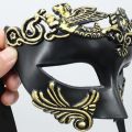 Men Masquerade Ancient Greco-Roman Warrior Eye Masks Halloween Party Cosplay Costume Accessories Half Face Mask Props.
