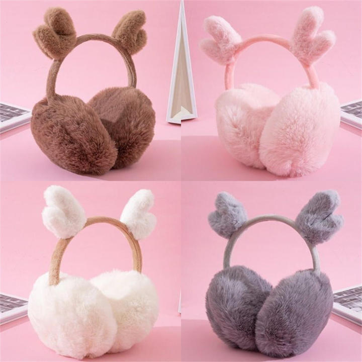 Plush%20Earmuffs%20Cute%20Faux%20Foldable%20Ear%20Warmers%20Cashmere%20Antler%20Ear%20Covers%20for%20Winter%20Women%20Girls%20Children%20Outdoor%20-%20Image%205