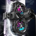 K11 Mobile Phone Cooler Cool Lighting Cell Phone Live Streaming Radiator Adjustable 3 Levels For Playing Games Watching Videos.