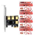 1 to 4 PCI-E to PCI-E Adapter 1X to 16X USB 3.0 PCIE Extender for GPU. 