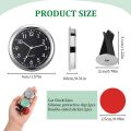 Universal Car Air Vent Mini Quartz Clocks Metal Vehicle Luminous Clock with Adhesive and Air Vent Clip Car Dashboard Clocks Fashion Accessories Suitable for Car SUV Truck Boat. 