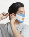 Argentina Four layer Face mask for Men and Women Gaming with Adjustable Ear Loop Face Cover Graphics Print Anime mask and flower Colorful stylish fashion mask.