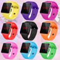 2024 Korean version of simple fashion small square led electronic watch student tide couple LED Digital Sport Watch Men Women Electronic Watches Jam Wrist Silicone smartwatch. 