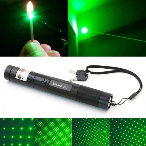 Green Rechargeable Laser Pointer Adjustable Focus Aluminum Alloy Multicolor Laser Light - cycle light