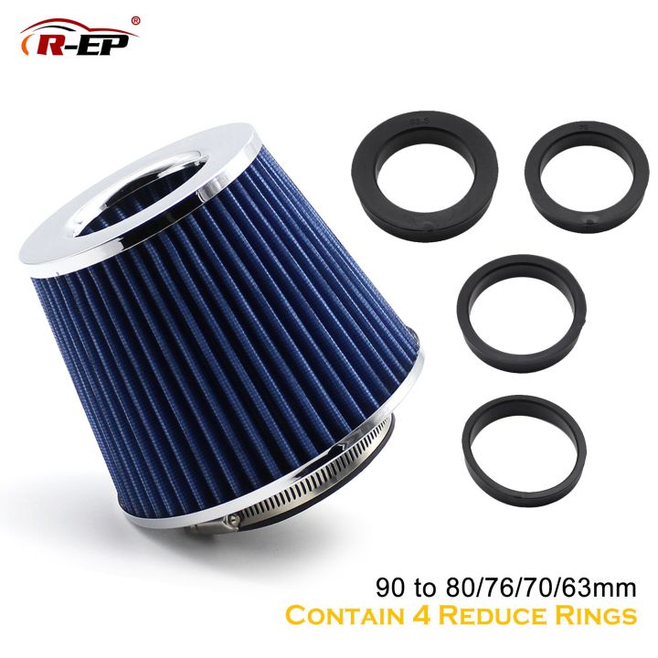 Car High Flow Air Filter Cold Air Intake Universal Filters 2.5 3 3.5inch for Sport Racing Car Engine Air Inlet 90 80 76 70 63MM