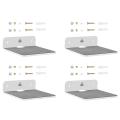4X Wall Shelf Speaker Stand, Small Wall Shelf Speaker Mount for Bluetooth Speaker, Cell Phones,(White).