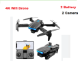 E99 PRO 4K WiFi Drone Dual Camera Dual Battery Foldable Drone. 