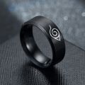 Anime Naruto Kakashi Konoha Hidden Leaf Stainless Steel Rings For Men Women.