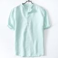 HUILISHI 5 COLOUR Chinese collar men's short-sleeved cotton shirt polo shirt. 