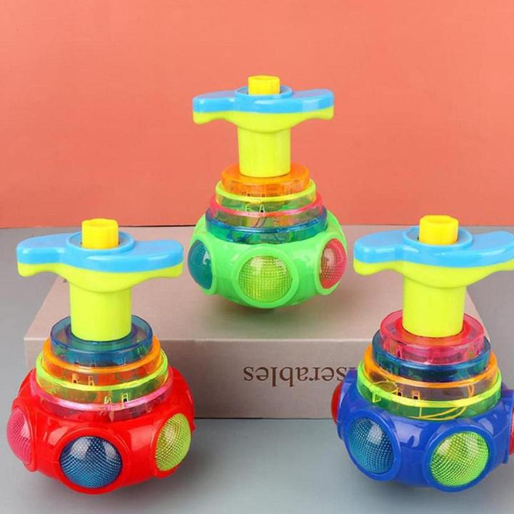 Gyroscope Toys Spinning Top Toy Toddler LED Shining Music Spinner Toy Light Up Spinning Tops Party Supplies For Kids 2023 New